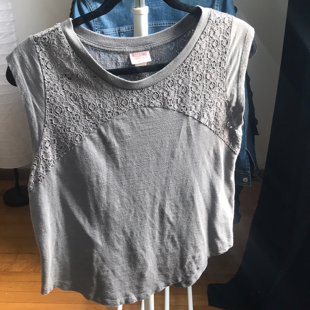 Grey Knitted Tank Top